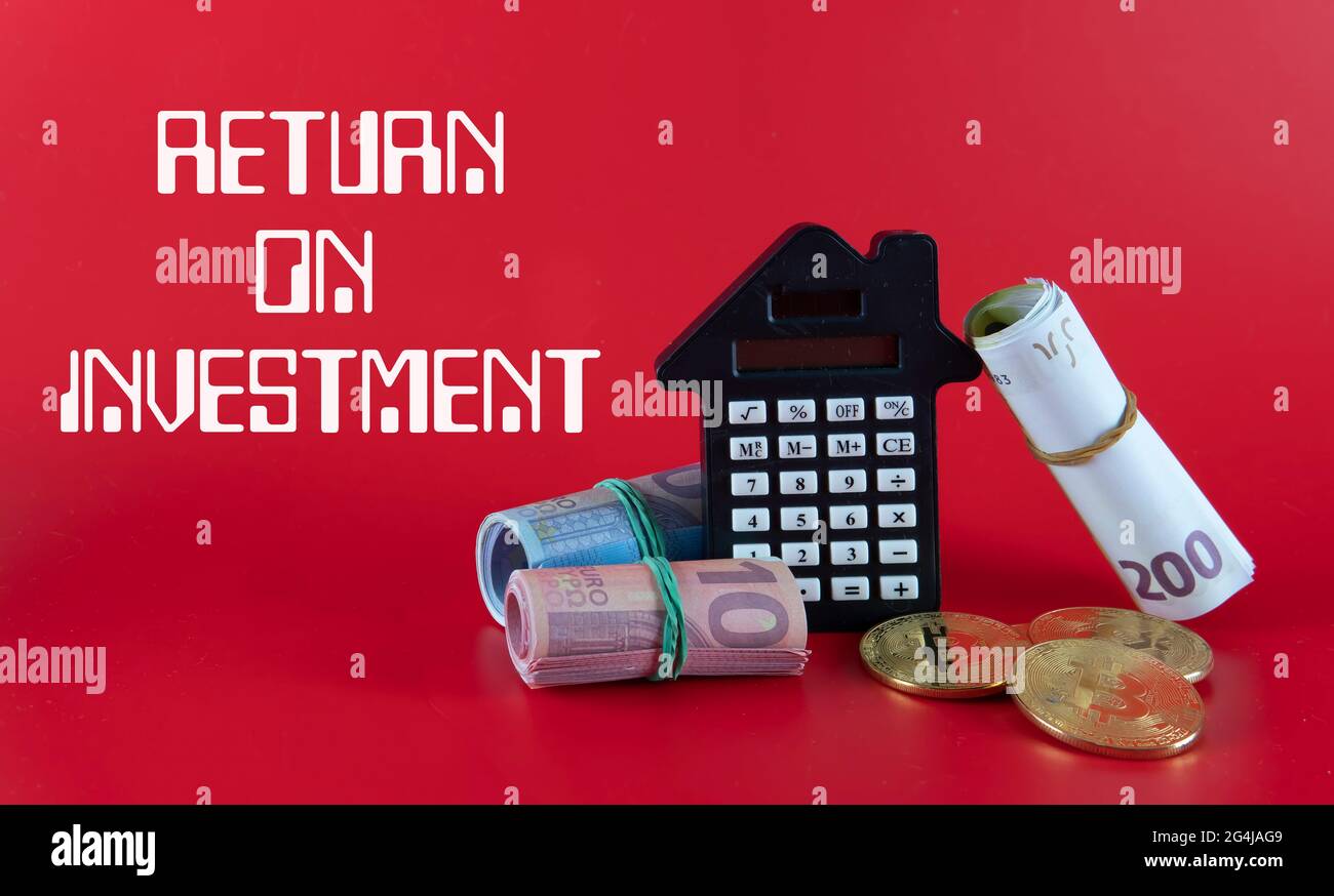 Return On Investment Concept. ROI can be lucrative when the investment in property is worthy Stock Photo