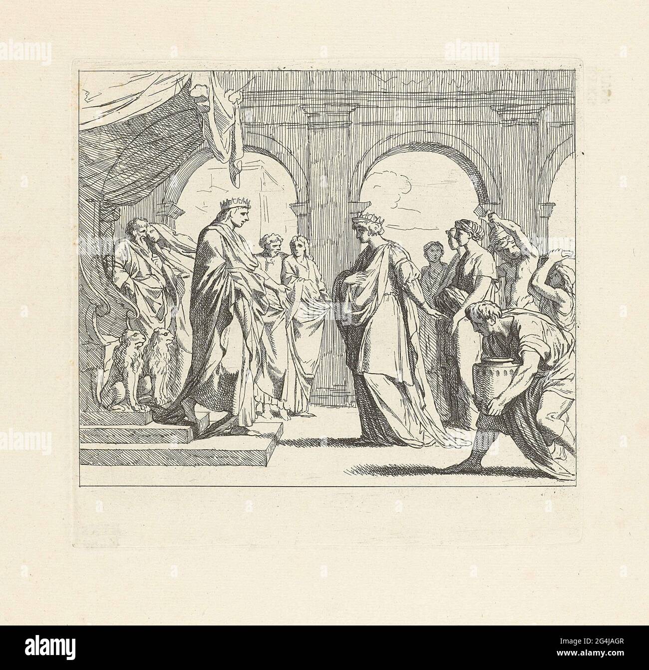 . The Queen of Sheba (Sheba) visits King Solomon in his throne room