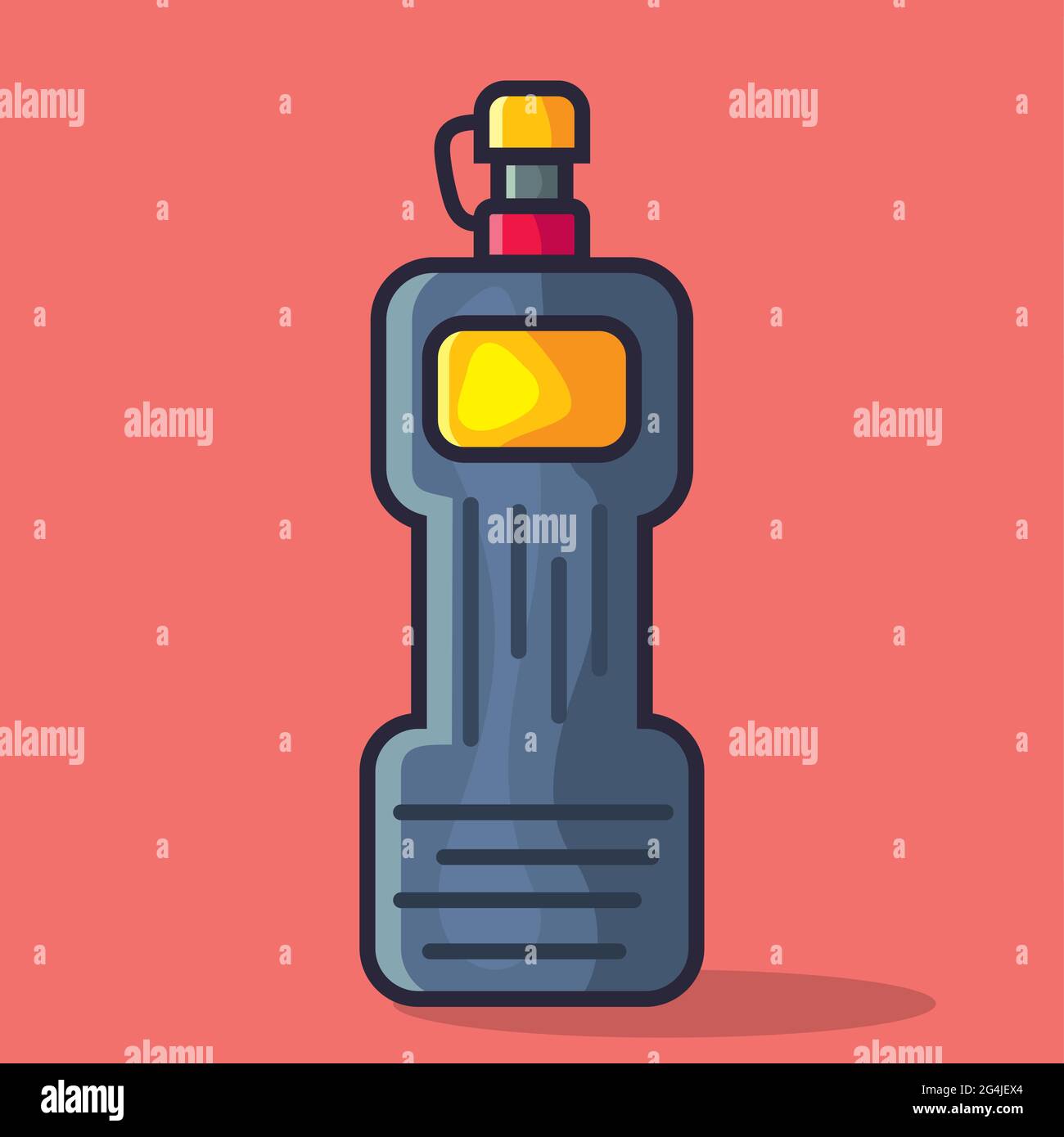 water bottle vector illustration in flat style Stock Vector
