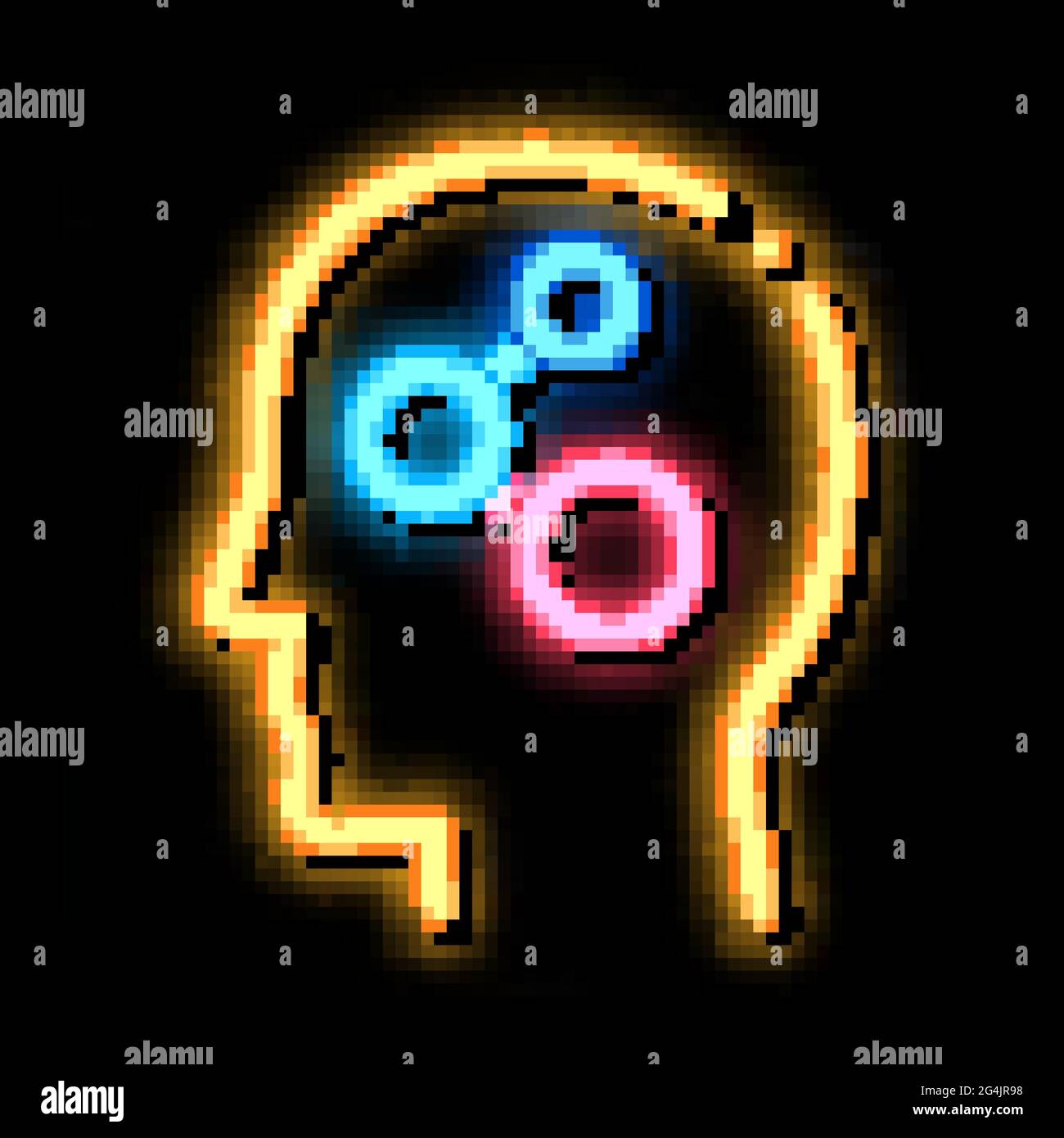 programmed brain neon glow icon illustration Stock Vector Image & Art ...