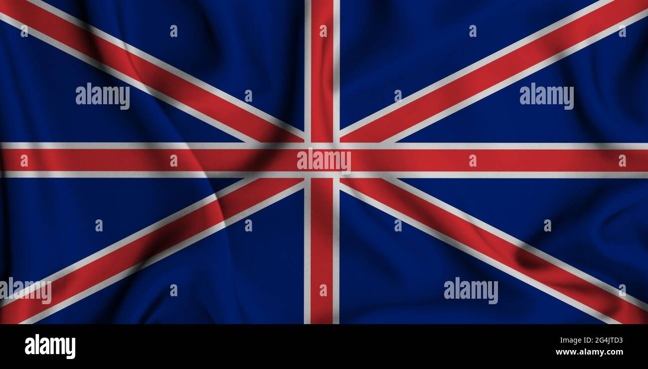 Illustration of waving Union Jack flag - great for background Stock ...