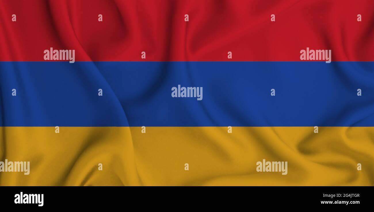 Illustration of waving Armenia flag - great for background Stock Photo ...