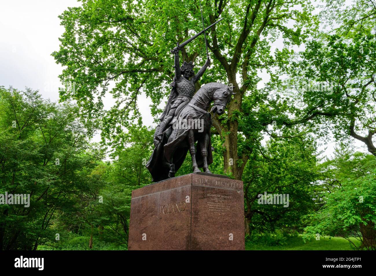 King Jagiello Monument Monument in Central Park is an equestrian monument of Wladyslaw II