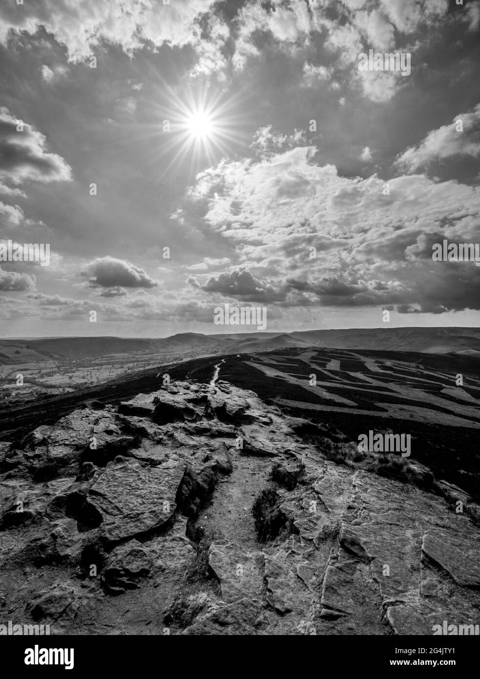 Natural view rocky mountain Black and White Stock Photos & Images - Alamy