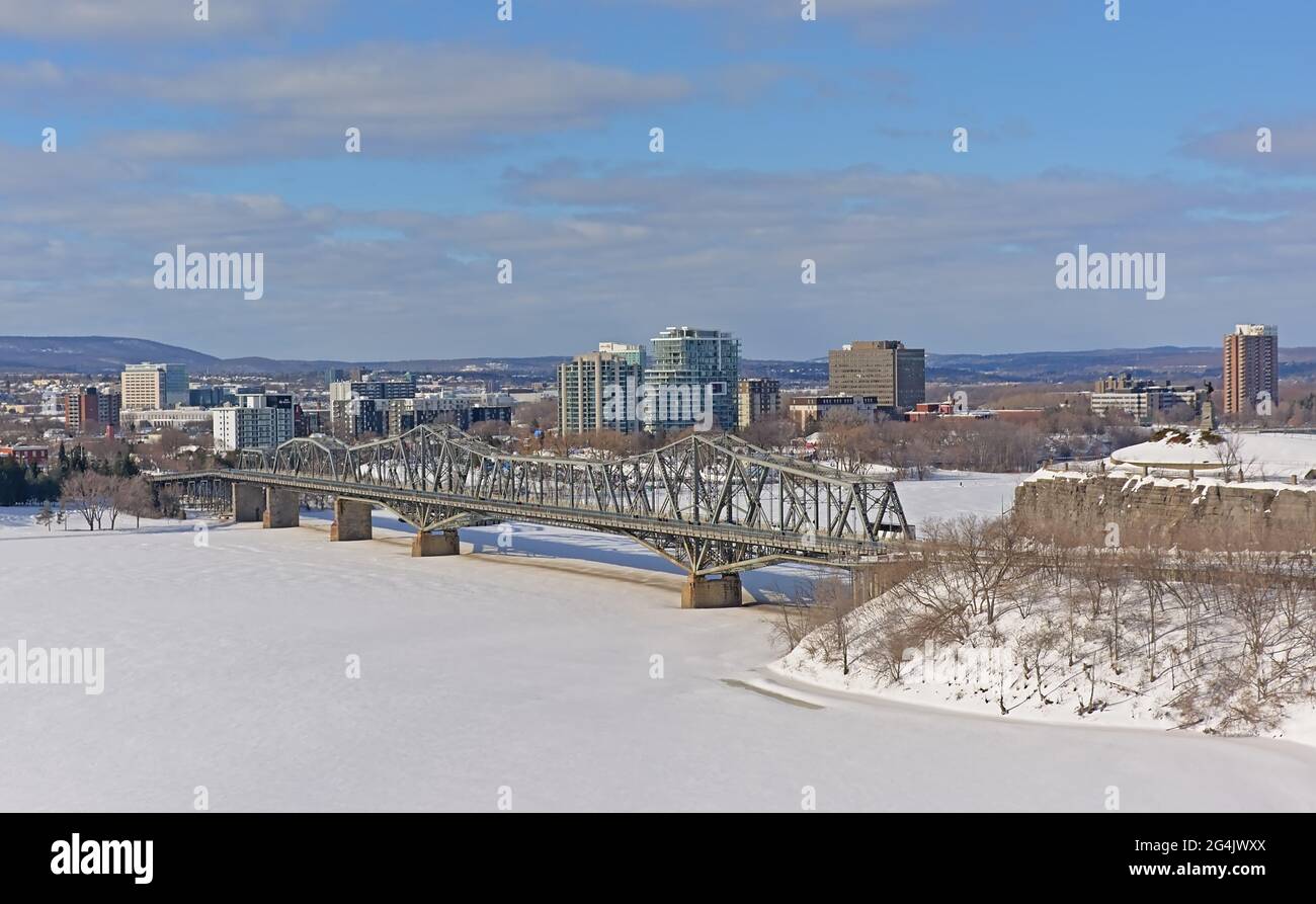 Steel truss bridge snow hi-res stock photography and images - Alamy