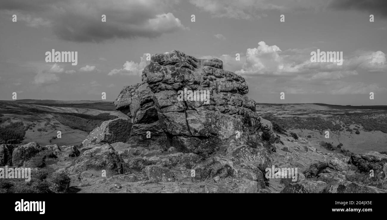 Natural view rocky mountain Black and White Stock Photos & Images - Alamy