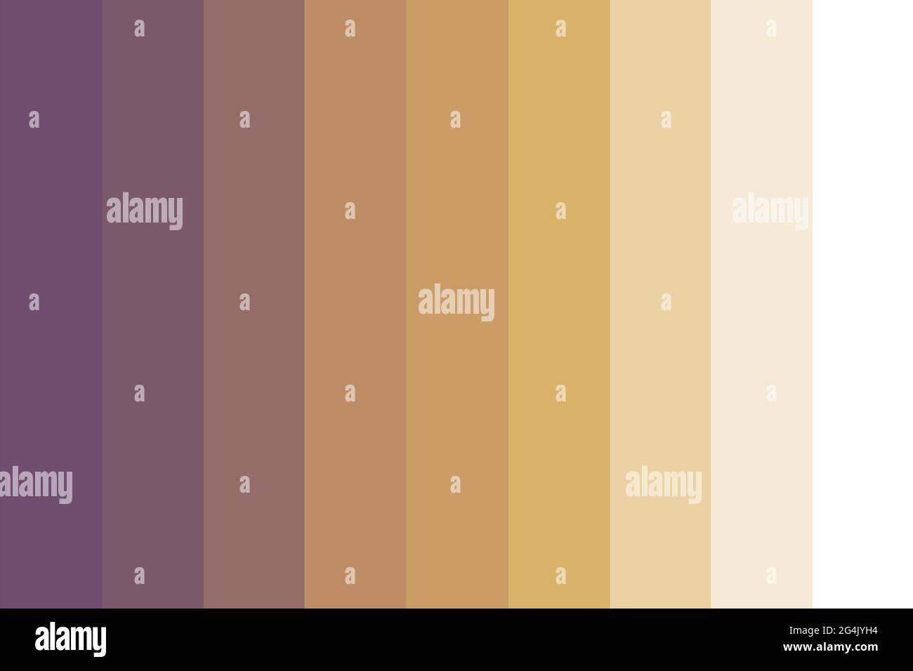 2D illustration of a warm color palette ranging from dark purple