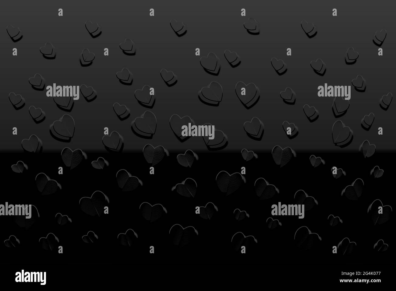 Black gradient with black hearts on it Stock Photo - Alamy