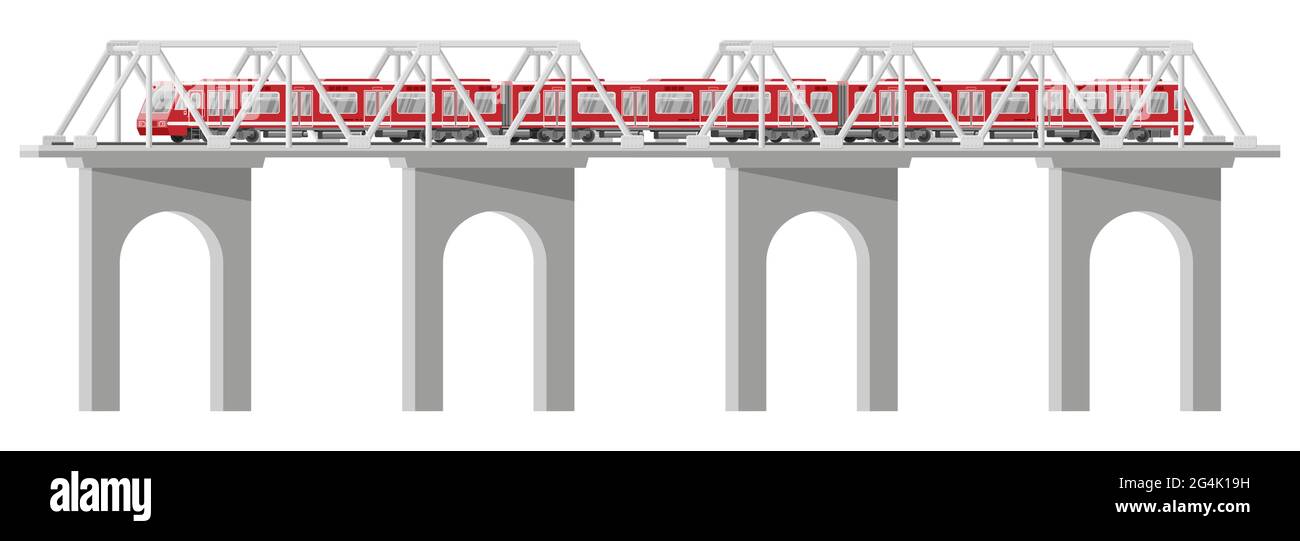 Skytrain Isolated on White. Stock Vector