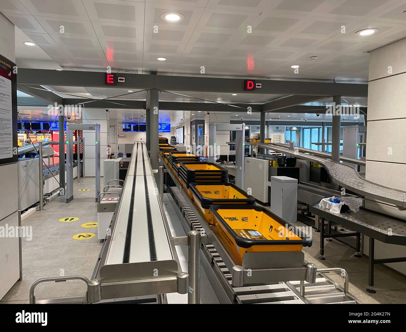 Venice, Italy, February 20, 2021 - Marco Polo Airport -VCE- empty during the crisis Covid-19 Stock Photo