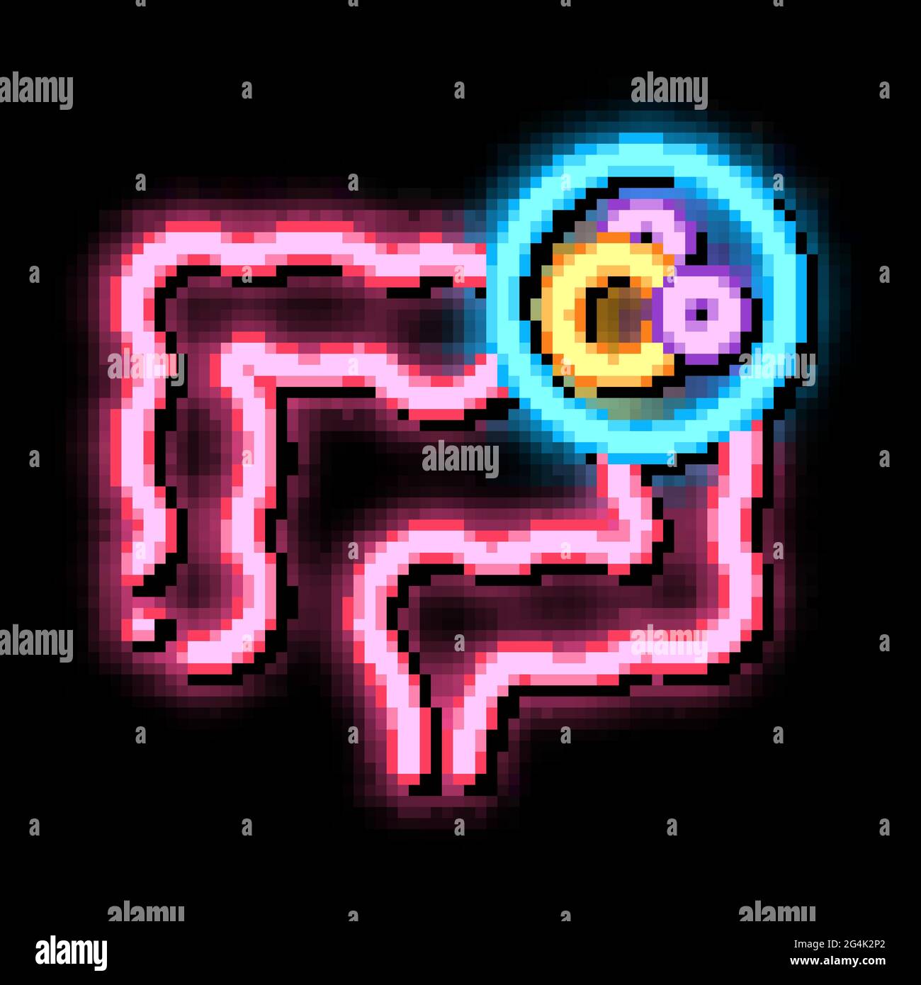 gut in stomach neon glow icon illustration Stock Vector Image & Art - Alamy