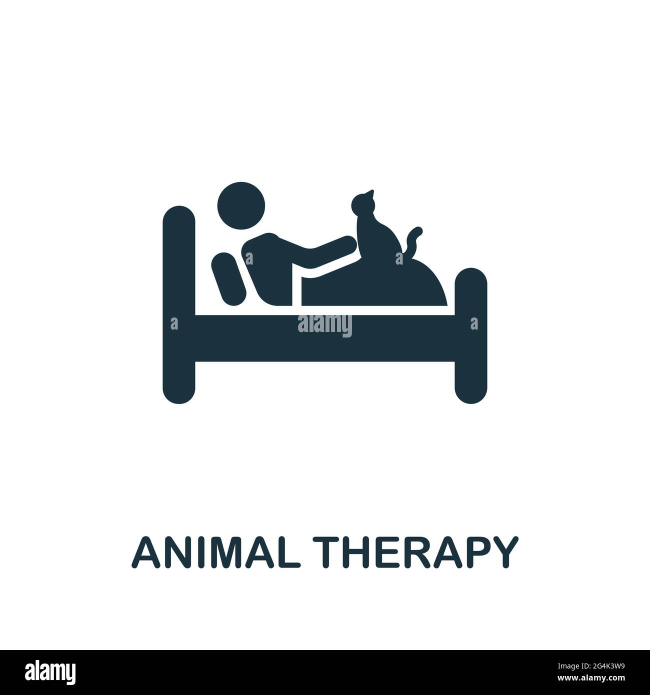 Animal Therapy icon. Monochrome simple element from therapy collection. Creative Animal Therapy icon for web design, templates, infographics and more Stock Vector