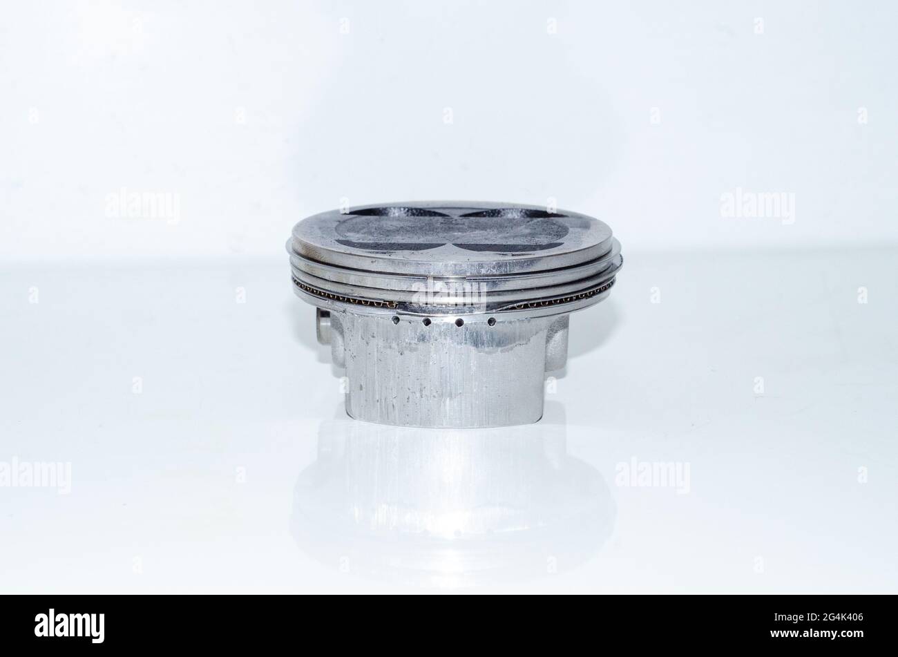 Damaged piston ring isolated on a white background Stock Photo Alamy