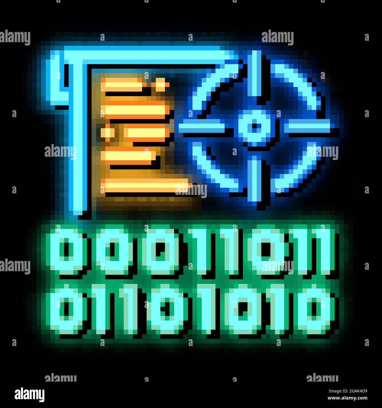 binary target neon glow icon illustration Stock Vector Image & Art - Alamy