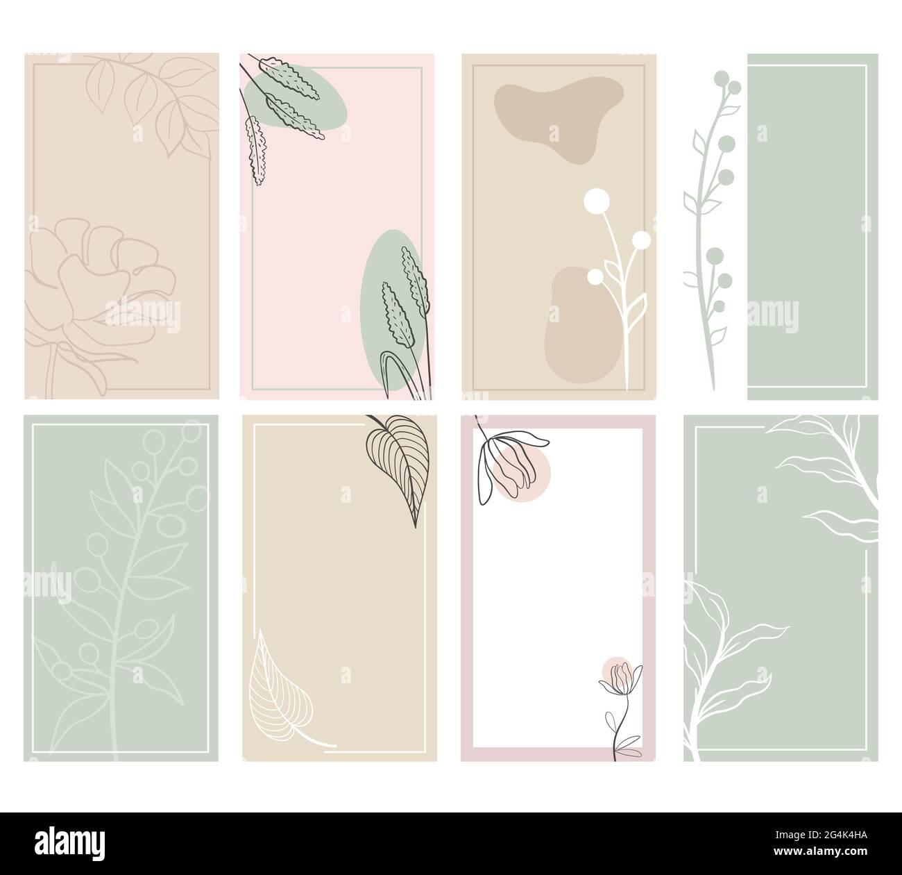 Set of backgrounds for stories and social media posts. Vector templates for  instagram. Hand drawing. Collection of designs for blogging Stock Vector  Image & Art - Alamy