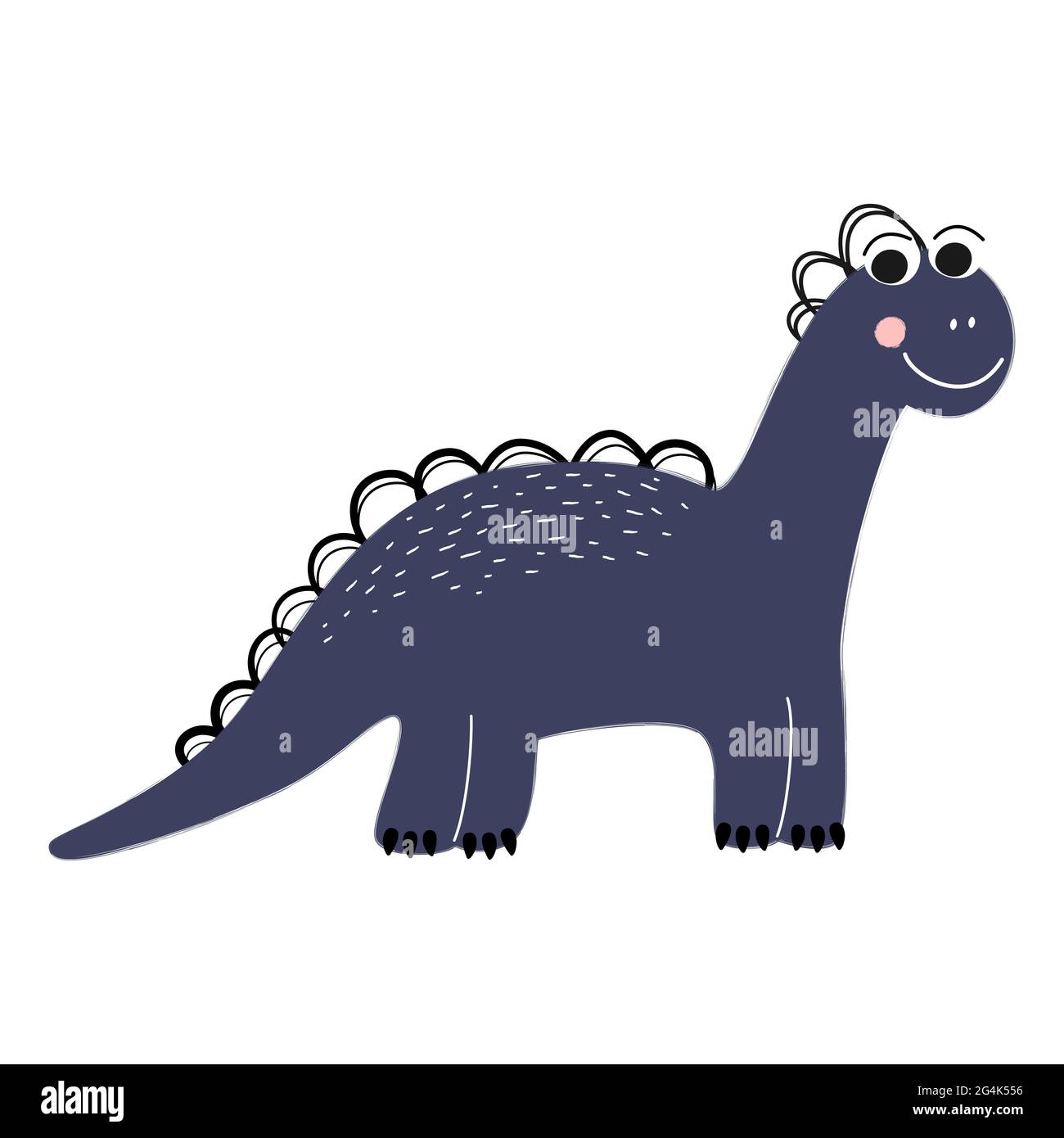 Cute cartoon dinosaur i am roarsome Royalty Free Vector