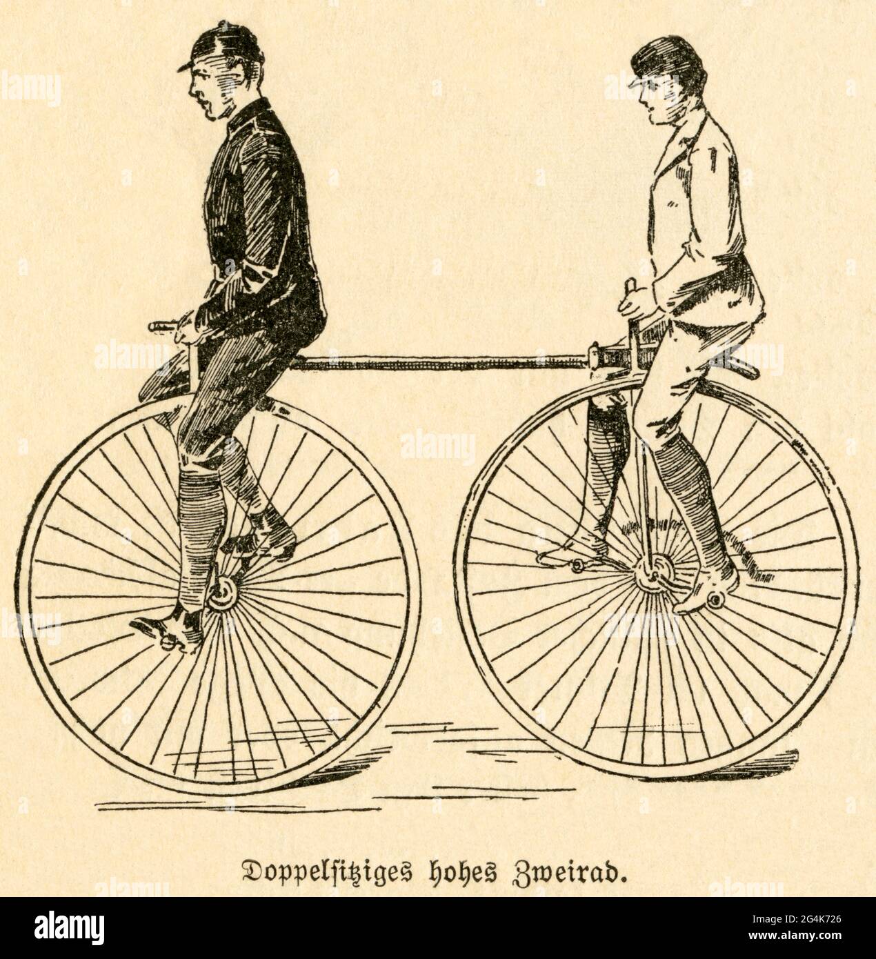 Germany, history of bicycles, high wheeler, ADDITIONAL-RIGHTS-CLEARANCE-INFO-NOT-AVAILABLE Stock Photo