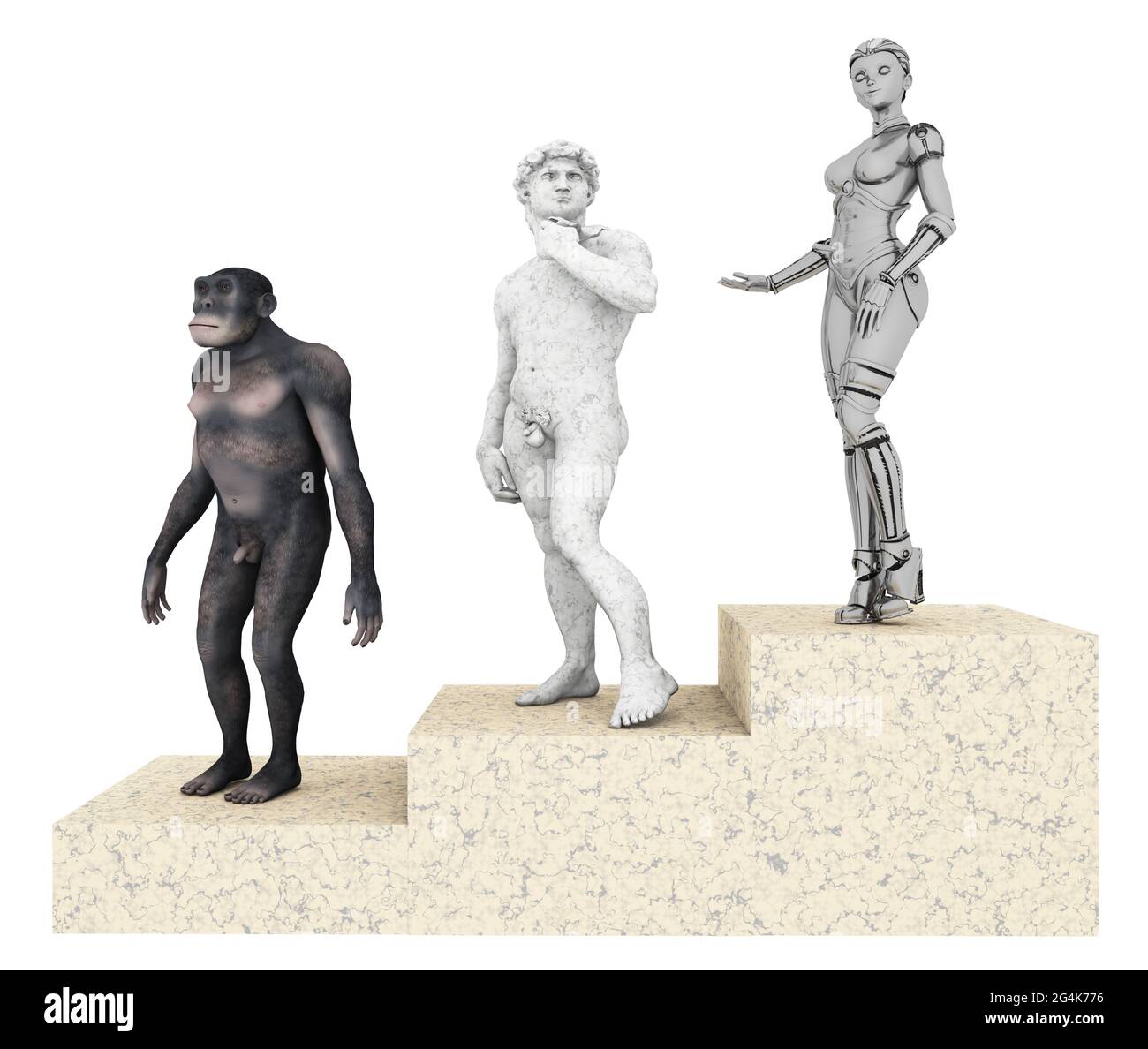 Sculpture evolution Cut Out Stock Images & Pictures - Alamy