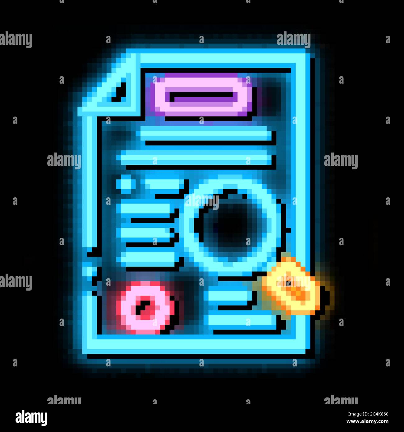 case study neon glow icon illustration Stock Vector Image & Art - Alamy