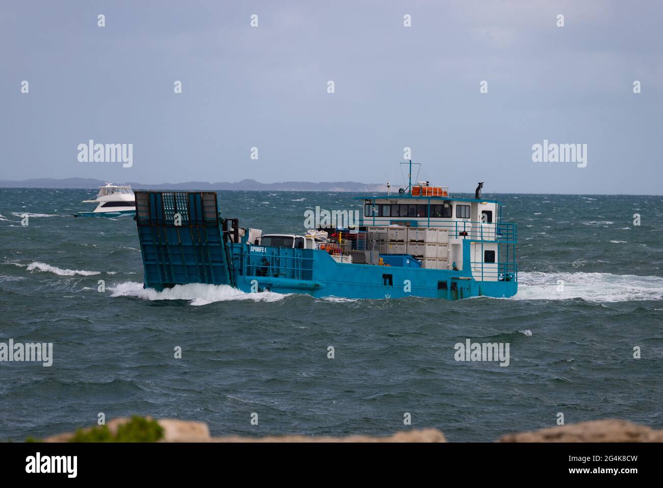 Rottnest Island ferry Spinifex arriving Fremantle. Stock Photo