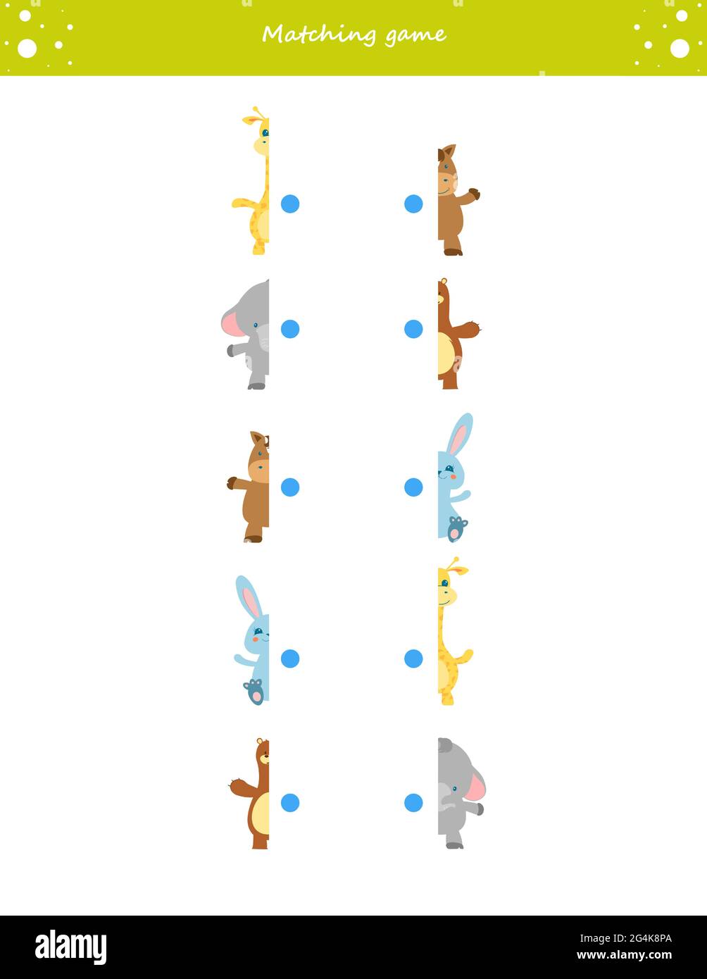 Matching game. Draw a line. Education developing worksheet. Riddle for