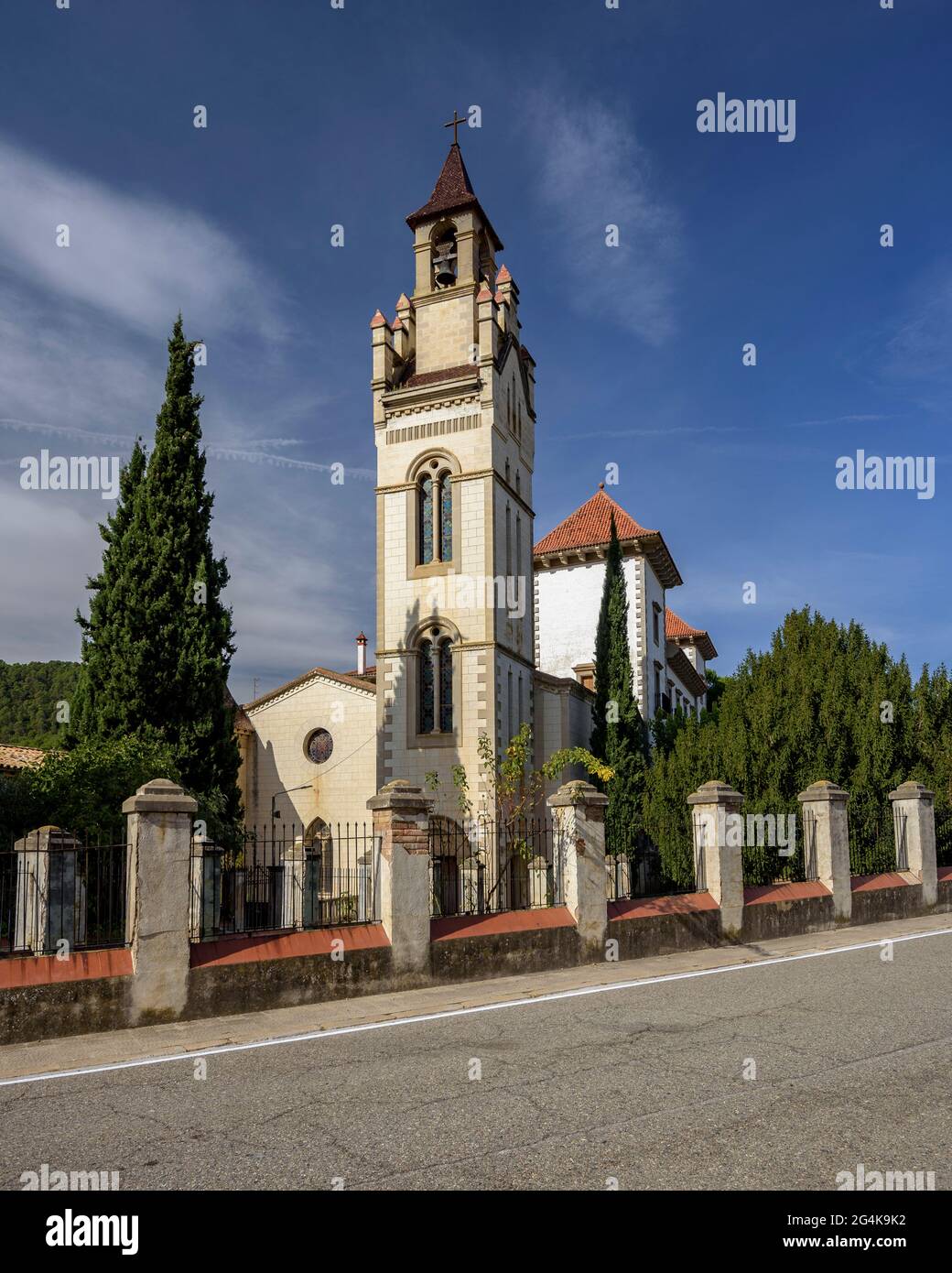 Church of the Roser of Palà de Torroella, in Navàs (Bages, Barcelona, Catalonia, Spain) ESP: Iglesia del Roser de Palà de Torroella en Navàs (España) Stock Photo