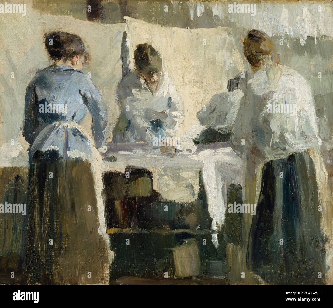 French Women Ironing , 1889. Found in the collection of Ateneum