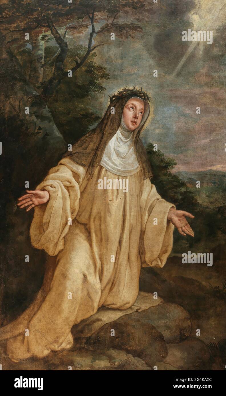 The mystic marriage of saint catherine of siena hi-res stock ...