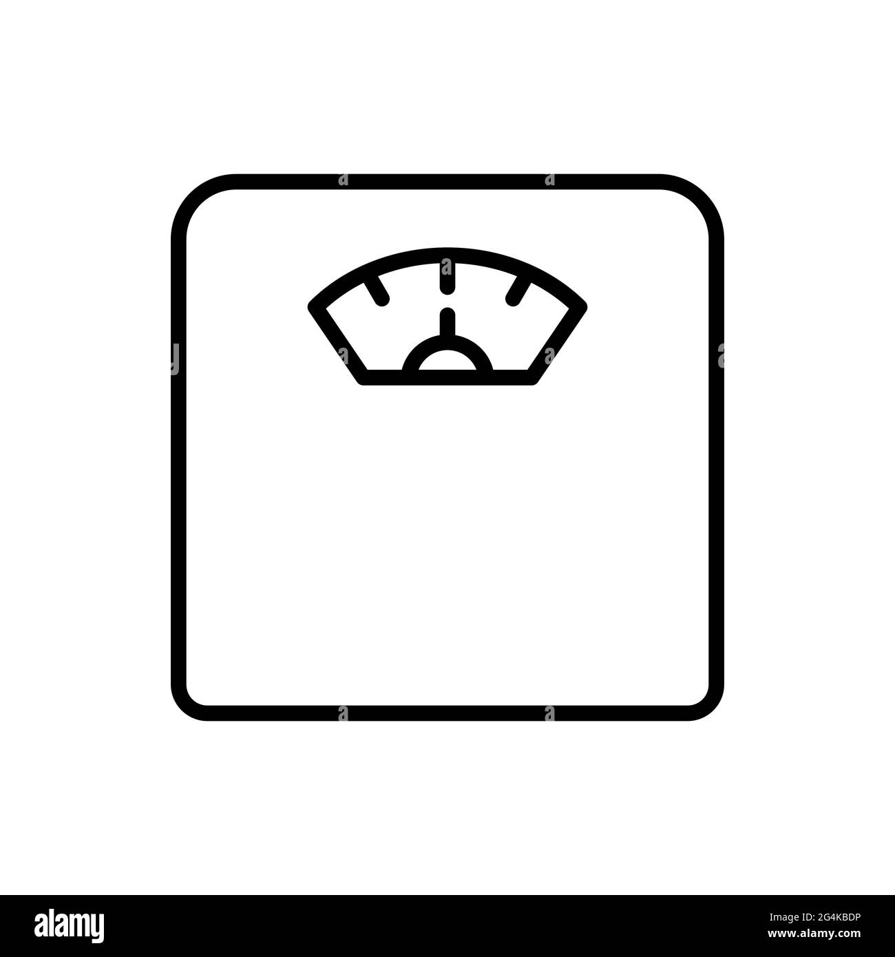 Weight scale line icon. Body mass index. Weight measurement at home