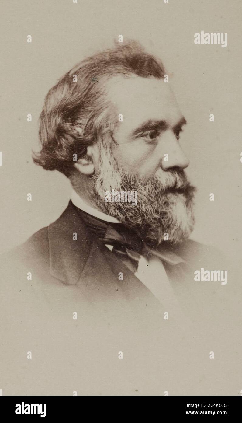 Portrait of the author Alphonse Esquiros (1812-1876). Private Collection. Stock Photo