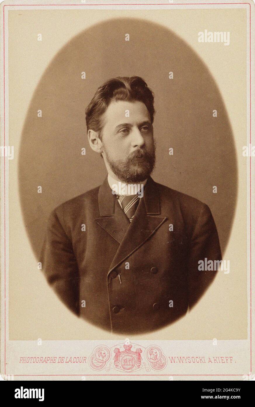 Portrait of the poet Innokenty Annensky (1856-1909), c. 1890. Private Collection. Stock Photo
