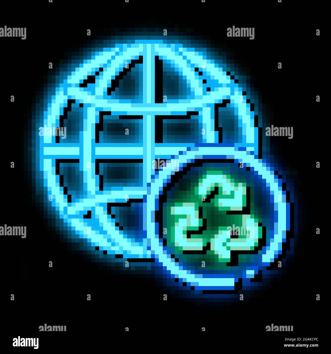planet earth ecology neon glow icon illustration Stock Vector Image ...