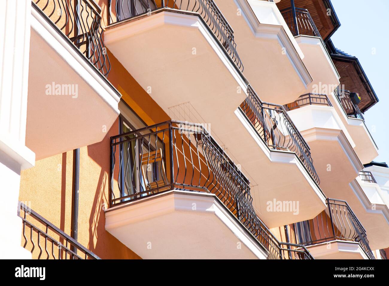 Close up of the apartment building Stock Photo Alamy