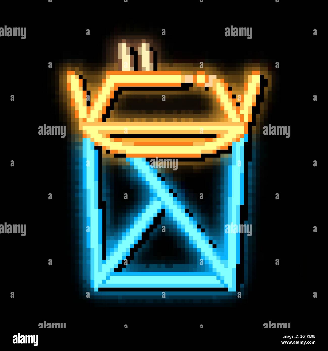 takeaway food neon glow icon illustration Stock Vector Image & Art - Alamy