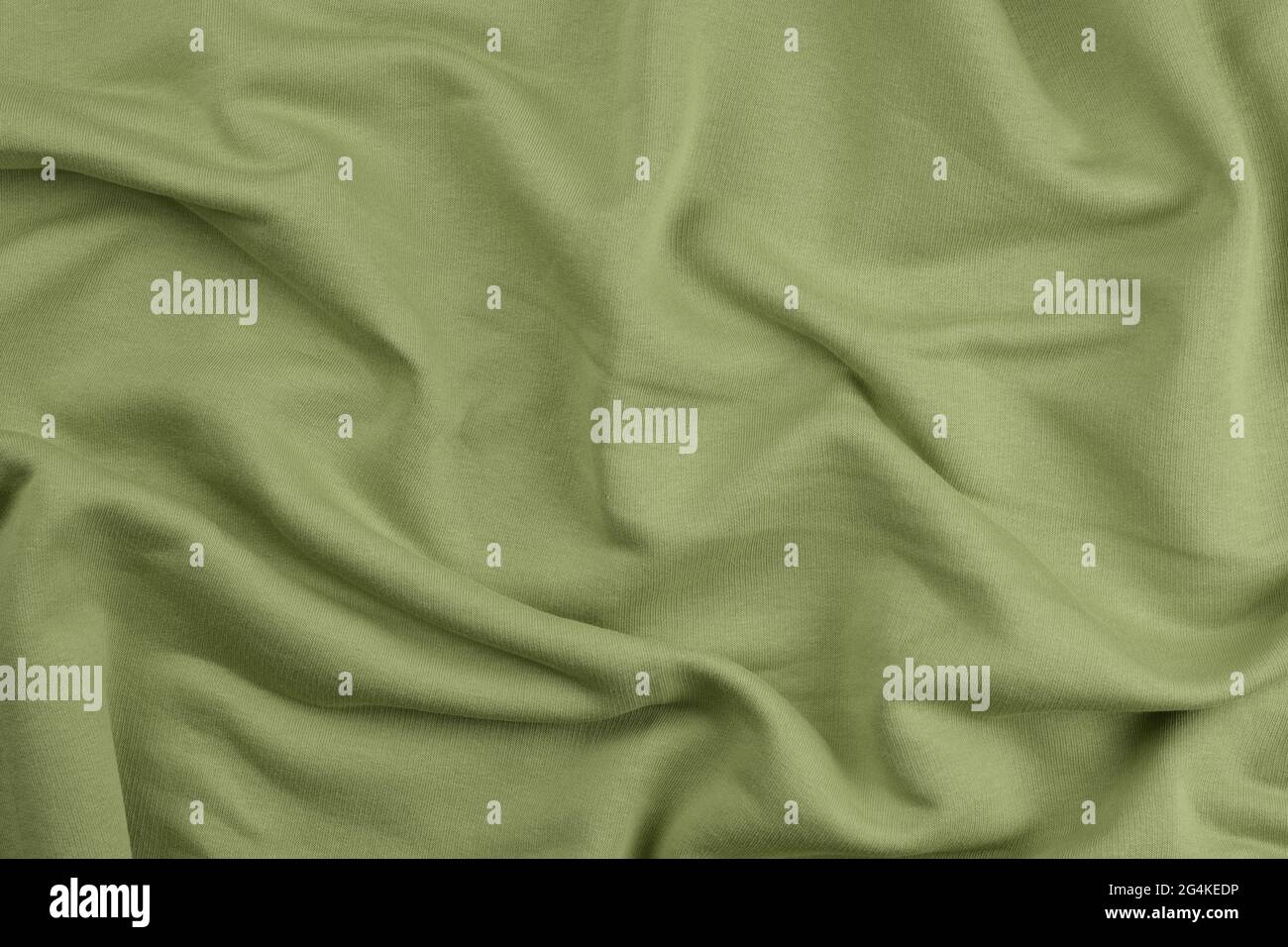 Background from green monochrome cotton fabric. Close up texture Stock ...