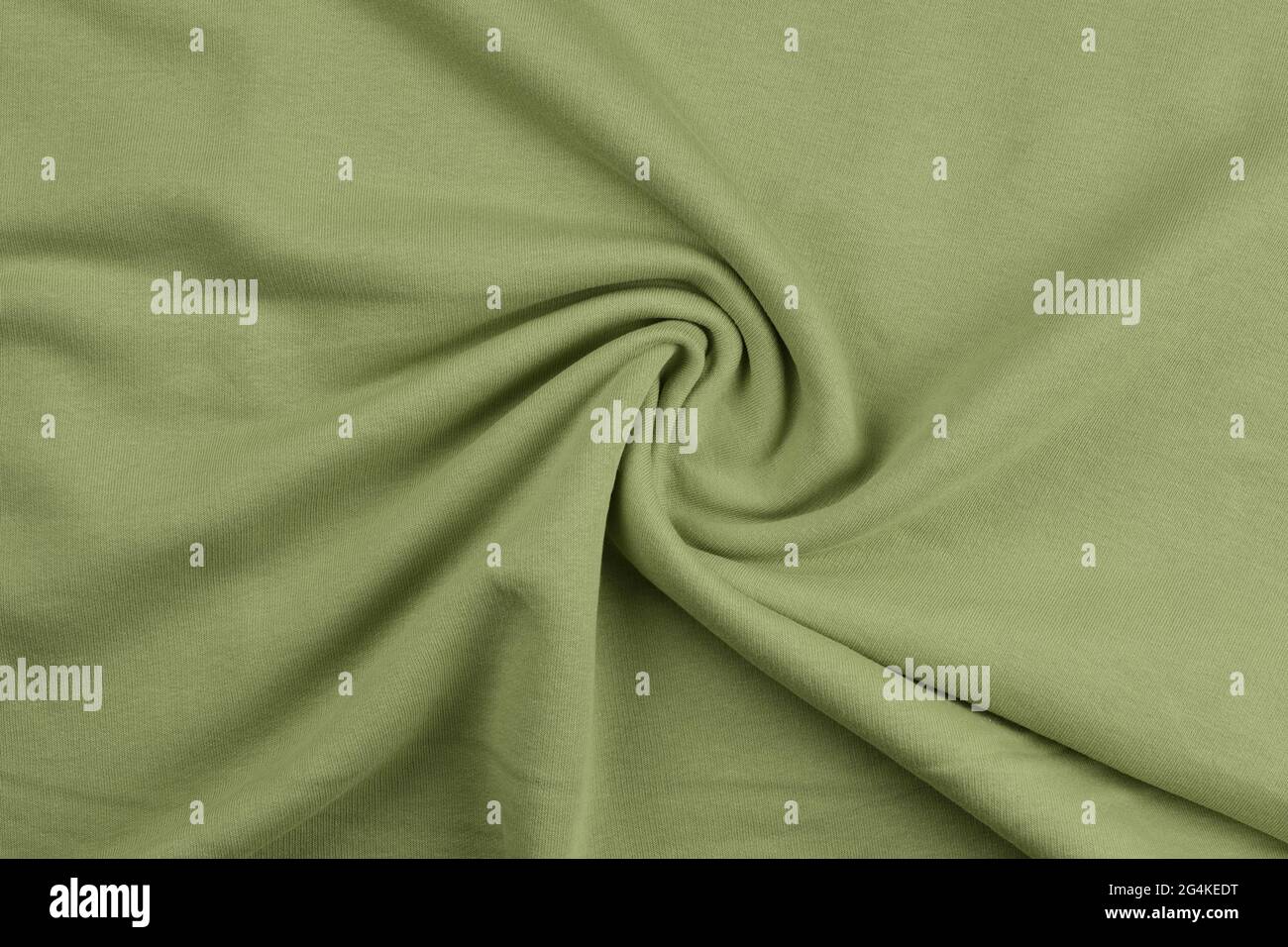 Background from green monochrome cotton fabric. Close up texture Stock ...