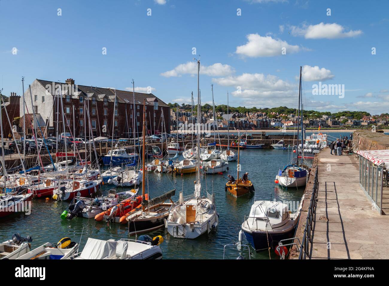 North Berwick Harbour on a summers day 2021 Stock Photo Alamy