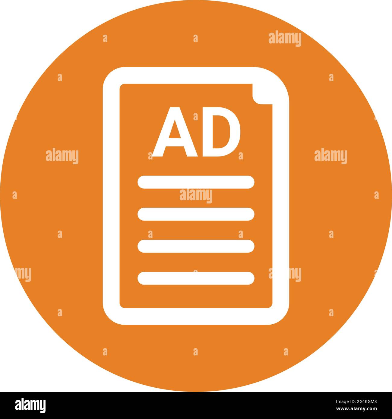 Ad Content Document Icon Use For Commercial Purposes Print Media
