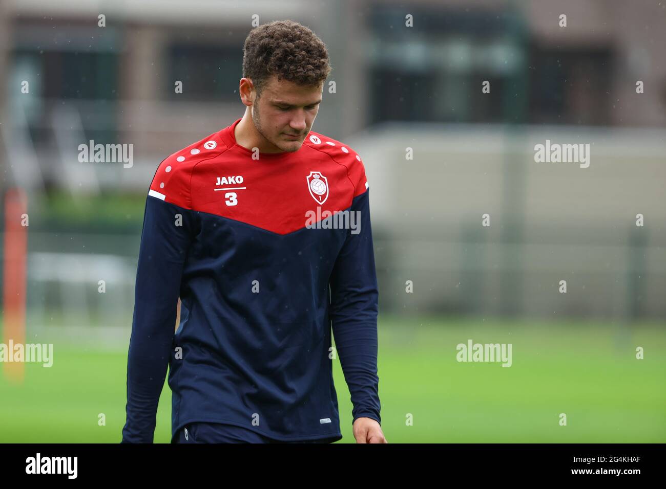 Antwerp's Jemery Gelin pictured during the first training session for the new season 2021-2022 of Jupiler Pro League first division soccer team Royal Stock Photo