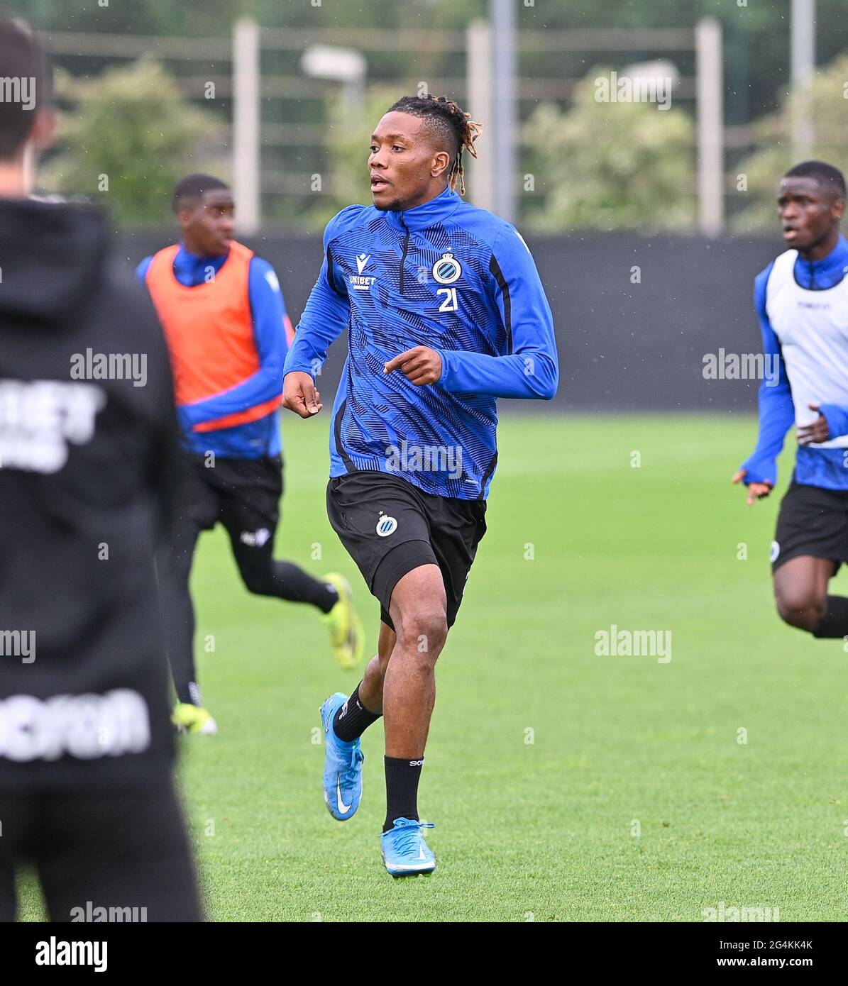 Club's David Okereke pictured during the first training session for the new  season 2021-2022 of Jupiler Pro League first division soccer team Club Bru  Stock Photo - Alamy