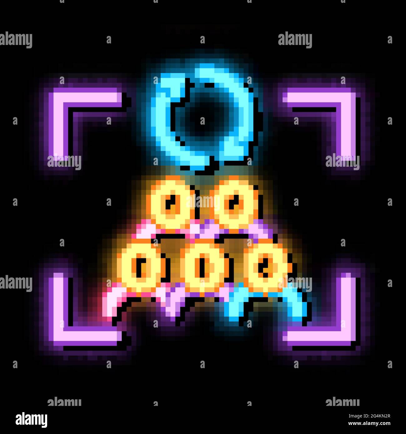 renewal of group of people neon glow icon illustration Stock Vector ...