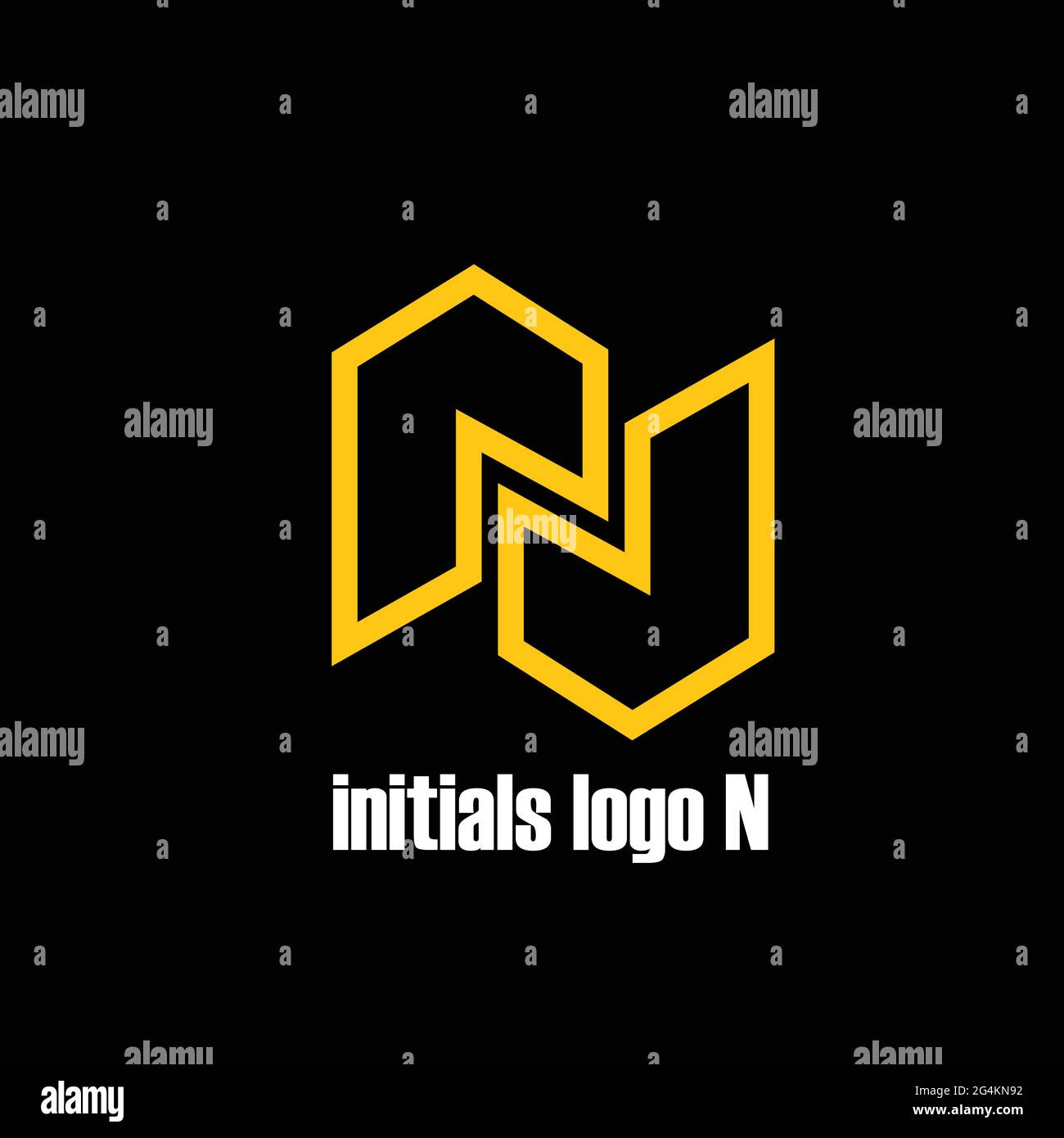 N initial logo exclusive design inspiration Stock Vector