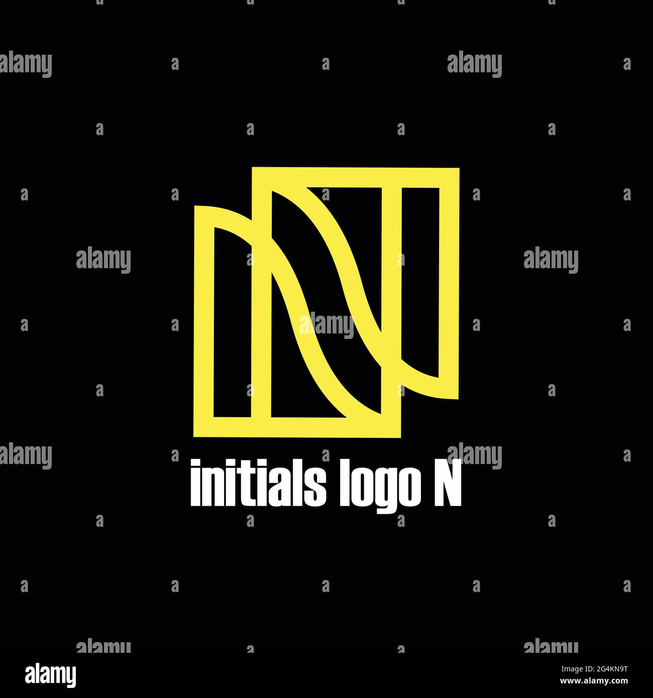 N initial logo exclusive design inspiration Stock Vector