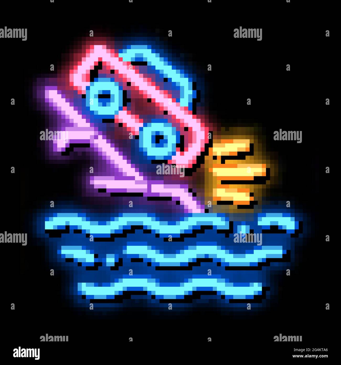 cliff flying car neon glow icon illustration Stock Vector Image & Art ...