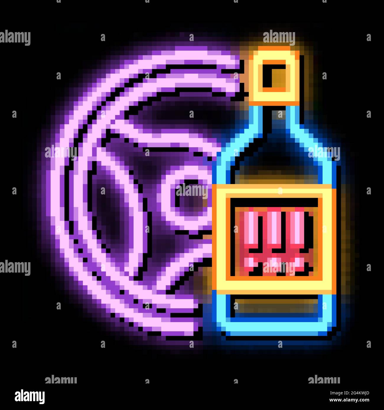drunk driving neon glow icon illustration Stock Vector Image & Art - Alamy