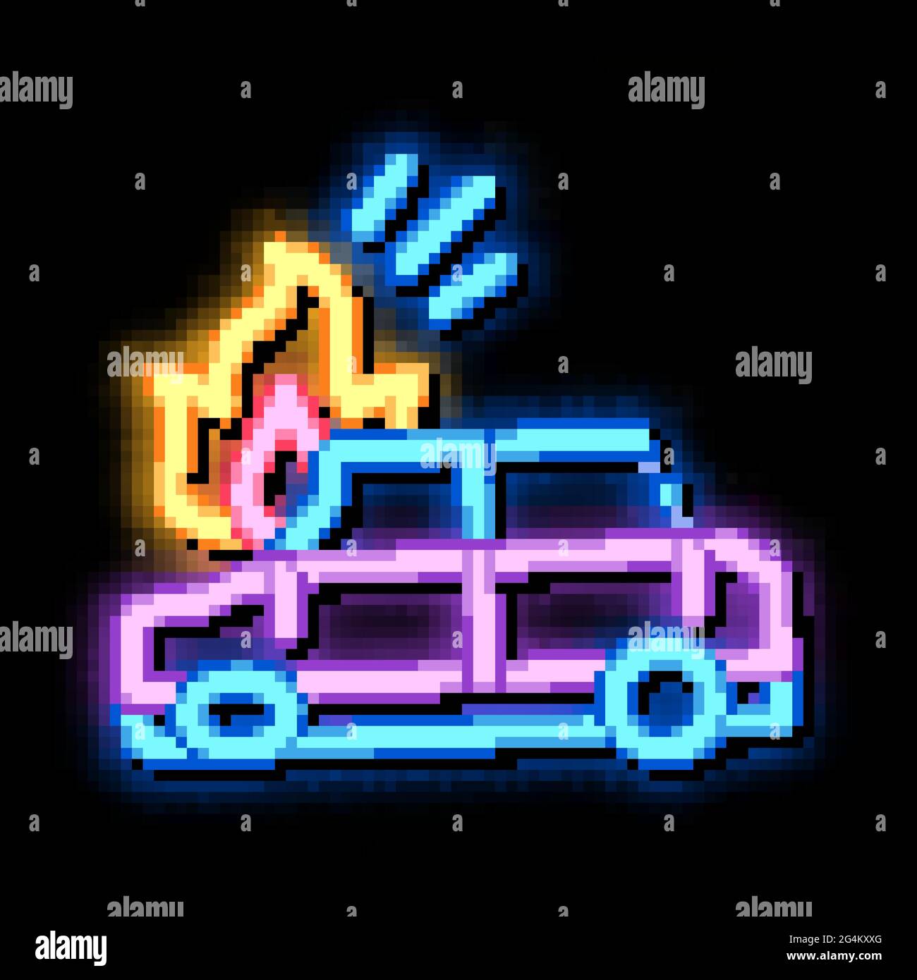 car ignition neon glow icon illustration Stock Vector Image & Art Alamy