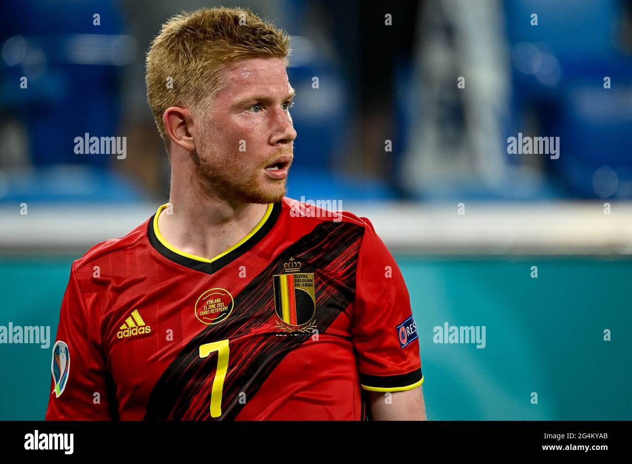 Belgium's Kevin De Bruyne pictured during a soccer game between Finland and  Belgium's Red Devils, the third game in the group stage (group B) of the 2  Stock Photo - Alamy