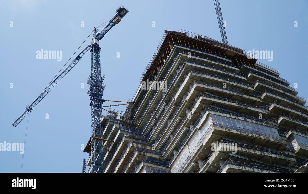 Construction of Famfa Oil Limited Corporate Office by Julius Berger Nigeria Stock Photo
