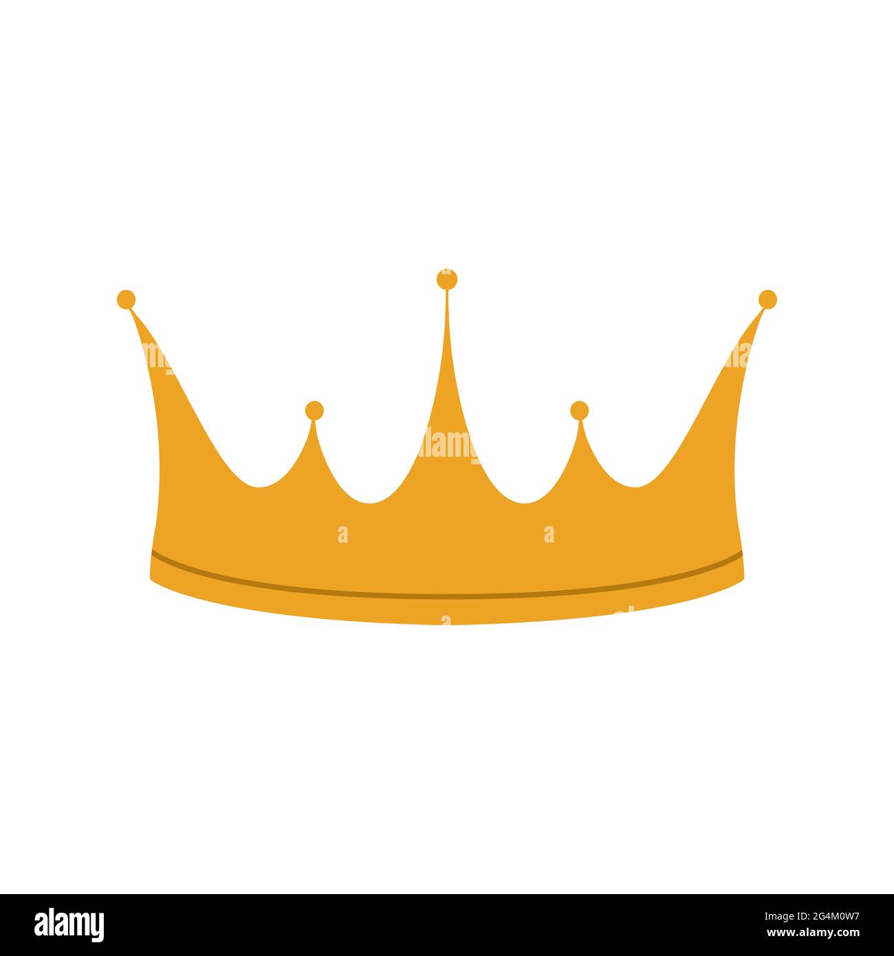Vector illustration of a golden royal crown on a white background Stock ...