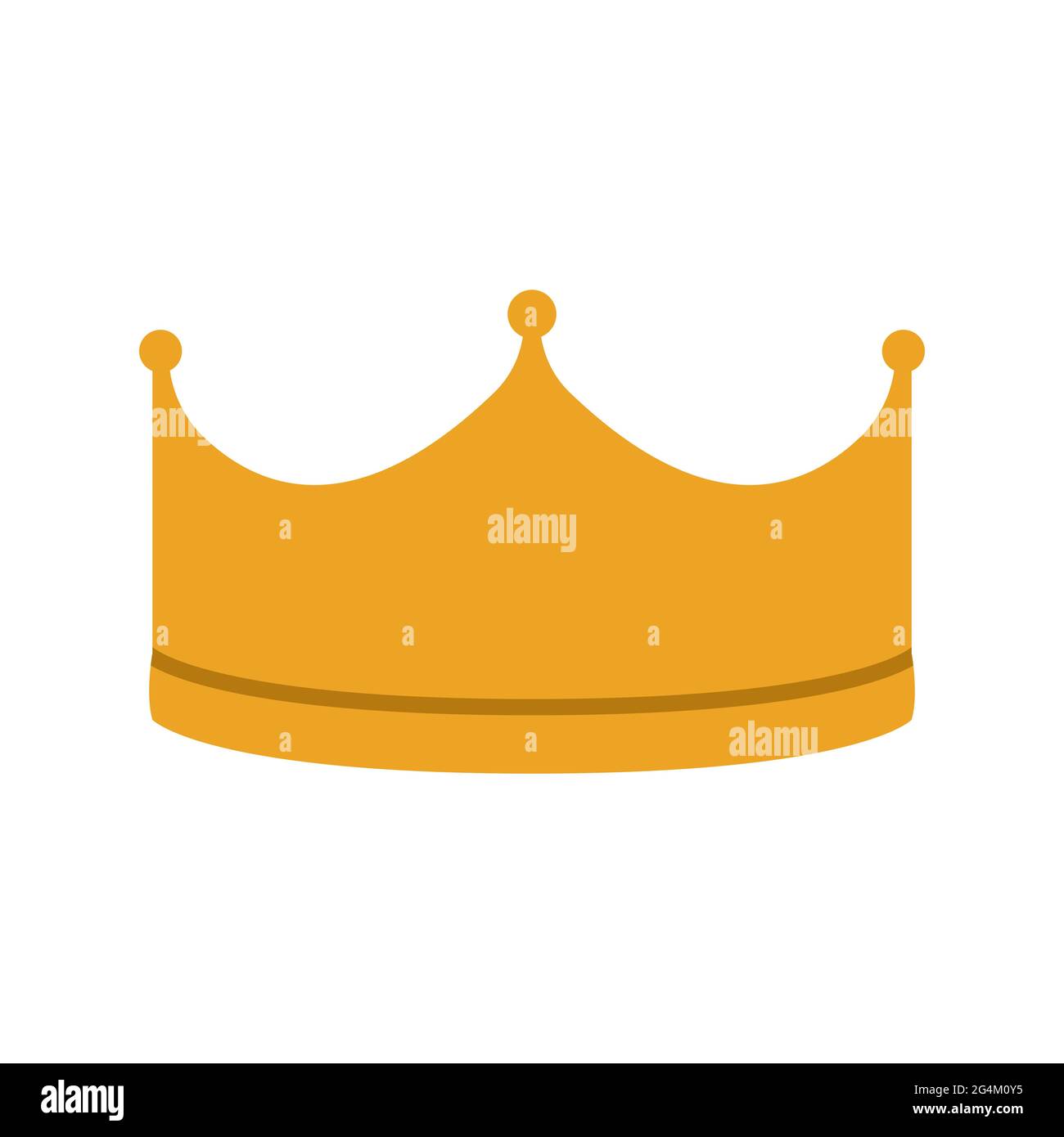 Vector illustration of a golden royal crown on a white background Stock ...